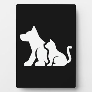 Hund und Katze Fotoplatte