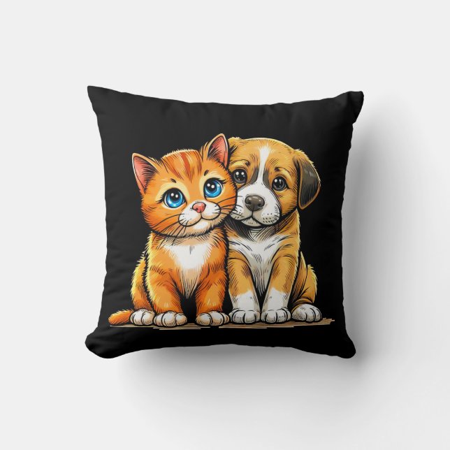 Hund und katze kissen (Vorderseite)
