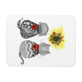 Hund und Katze Magnet 3"x4" (Horizontal)