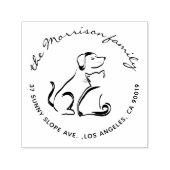 Hund und Katze Moderne Rücksendeadresse der Skript Permastempel (Design)