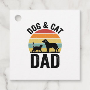 Hund und Katze Papa Vintage Haustierliebhaber-Shir Geschenkanhänger