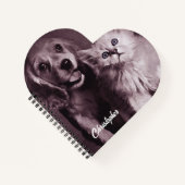 Hund und Katze, Personalisiert nachsehen Notizblock (Vorderseite)