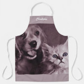 Hund und Katze, Personalisiert nachsehen Schürze (Vorderseite)