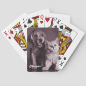 Hund und Katze, Personalisiert nachsehen Spielkarten (Rückseite)