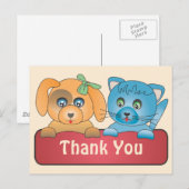 Hund und Katze Postkarte (Vorne/Hinten)