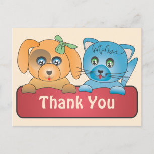 Hund und Katze Postkarte