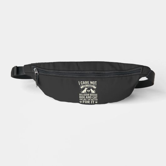 Hund und Katze Religionszitat Bauchtasche (Vorderseite)