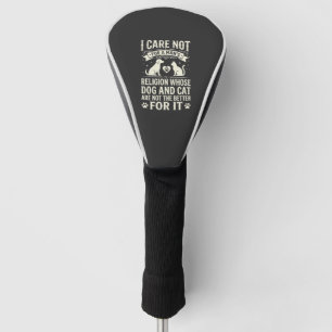 Hund und Katze Religionszitat Golf Headcover