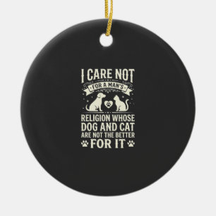 Hund und Katze Religionszitat Keramik Ornament