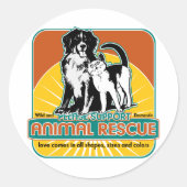 Hund und Katze Runder Aufkleber (Vorderseite)