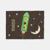 Hund- und Katze Sapceship Fleecedecke (Vorderseite (Horizontal))