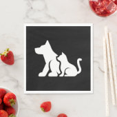 Hund und Katze Serviette (Beispiel)