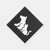 Hund und Katze Serviette (Ecke)