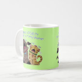 Hund und Katze weinen - Was für eine Schande Kaffeetasse (Vorderseite Links)