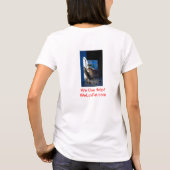 Hund und Katze Zuhause Allein Blick in den Kühlsch T-Shirt (Rückseite)