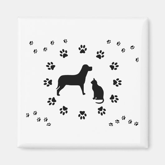 Hund und Katzen Magnet (Vorne)