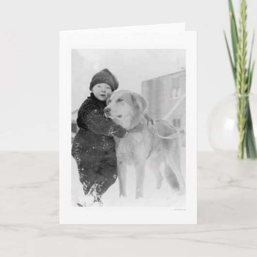 Hund und Kind Nome Alaska 1926 Karte (Vorderseite)