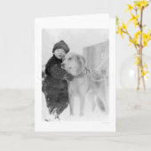 Hund und Kind Nome Alaska 1926 Karte (Gelbe Blume)