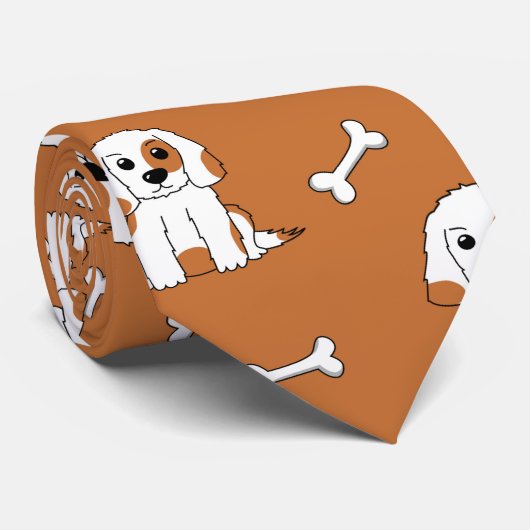 Hund und Knochen Krawatte (Gerollt)