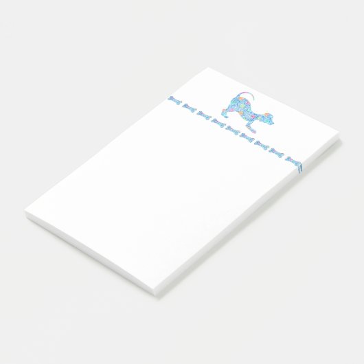Hund und Knochen Post It Notes Post-it Klebezettel (angewinkelt)