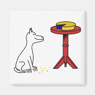 Hund und Kuchen Magnet
