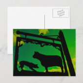 Hund und Kuh. Postkarte (Vorne/Hinten)
