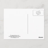 Hund und Kuh. Postkarte (Rückseite)