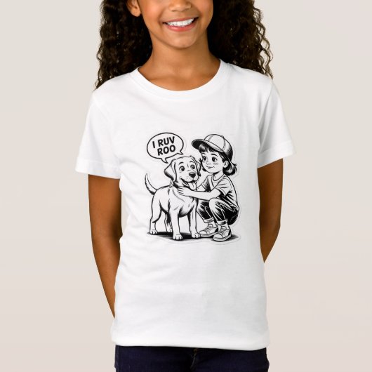 HUND UND MÄDCHEN T-Shirt (Vorderseite)