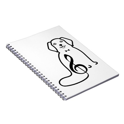 HUND UND MUSIKNOTE NOTIZBLOCK (Rechte Seite)