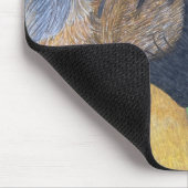 Hund und orangefarbene Mauspad (Ecke)