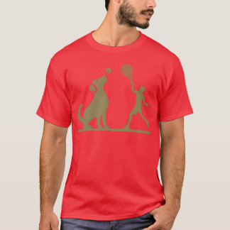 Hund und Ownerennis Friends Silhouette Girl T-Shirt