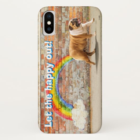 Hund und Rainbow Graffiti Case-Mate iPhone Hülle (Rückseite)