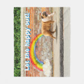 Hund und Rainbow Graffiti Fleecedecke (Vorderseite)
