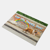 Hund und Rainbow Graffiti Fußmatte (Schrägansicht)