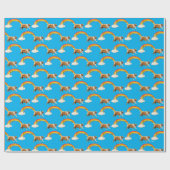 Hund und Rainbow Graffiti Geschenkpapier (Flach)