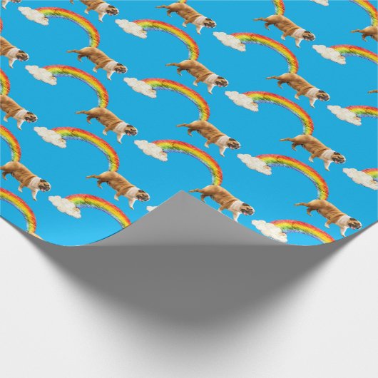 Hund und Rainbow Graffiti Geschenkpapier (Ecke)