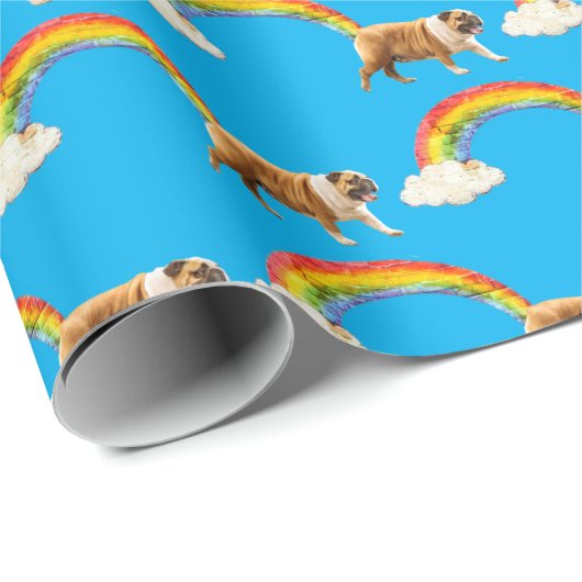 Hund und Rainbow Graffiti Geschenkpapier (Rolleneckpunkt)