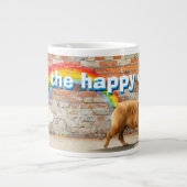 Hund und Rainbow Graffiti Jumbo-Tasse (Vorderseite)