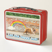 Hund und Rainbow Graffiti Metall Brotdose (Rückseite)