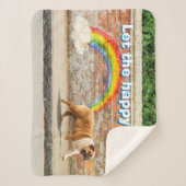 Hund und Rainbow Graffiti Sherpadecke (Vorderseite)