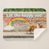 Hund und Rainbow Graffiti Sherpadecke (Vorderseite (Horizontal))