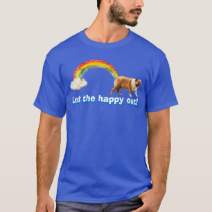 Hund und Rainbow Graffiti T-Shirt