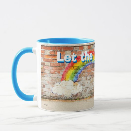 Hund und Rainbow Graffiti Tasse (Links)