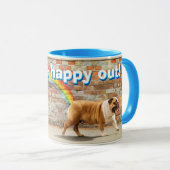 Hund und Rainbow Graffiti Tasse (VorderseiteRechts)