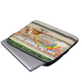 Hund und Regenbogen Graffiti Laptopschutzhülle (Vorne Knopf)