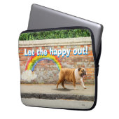 Hund und Regenbogen Graffiti Laptopschutzhülle (Vorderseite Links)