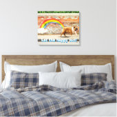 Hund und Regenbogen Graffiti Leinwanddruck (Insitu (Schlafzimmer))