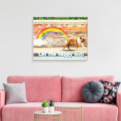 Hund und Regenbogen Graffiti Leinwanddruck (Insitu (Wohnzimmer))