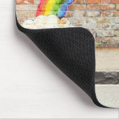 Hund und Regenbogen Graffiti Mousepad (Ecke)