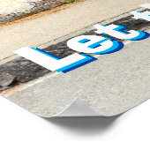 Hund und Regenbogen Graffiti Poster (Ecke)